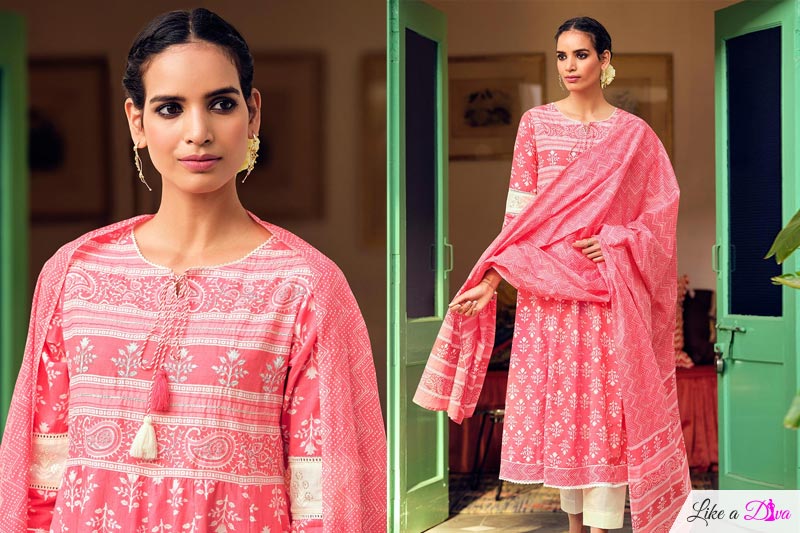 Ready to Wear Premium Cotton Printed Anarkali Suit