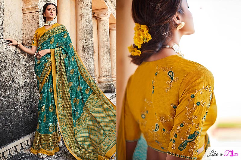 Blue Paithani Silk Printed Saree