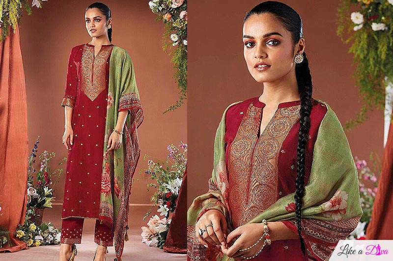deep-red-silk-jacquard-and-embroidered-suit