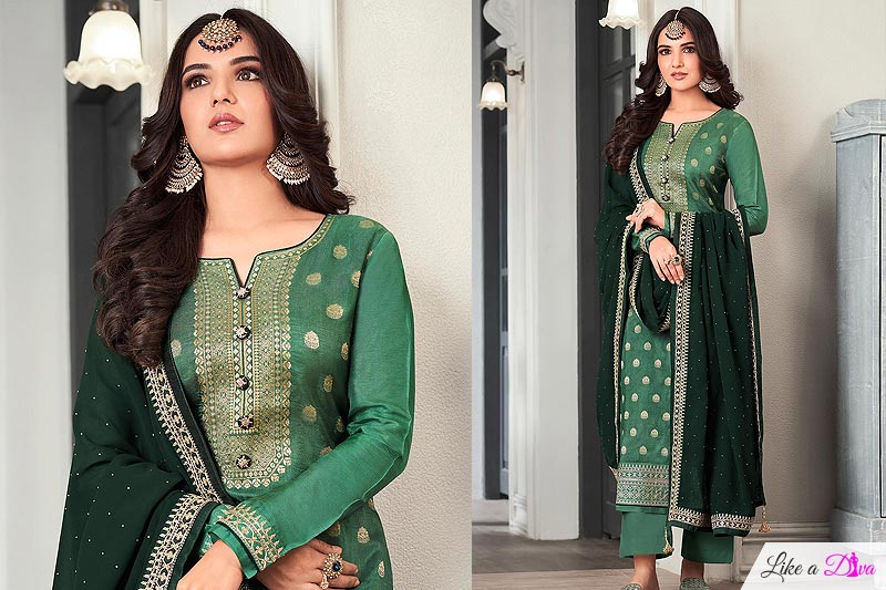 green-jacquard-silk-embellished-suit