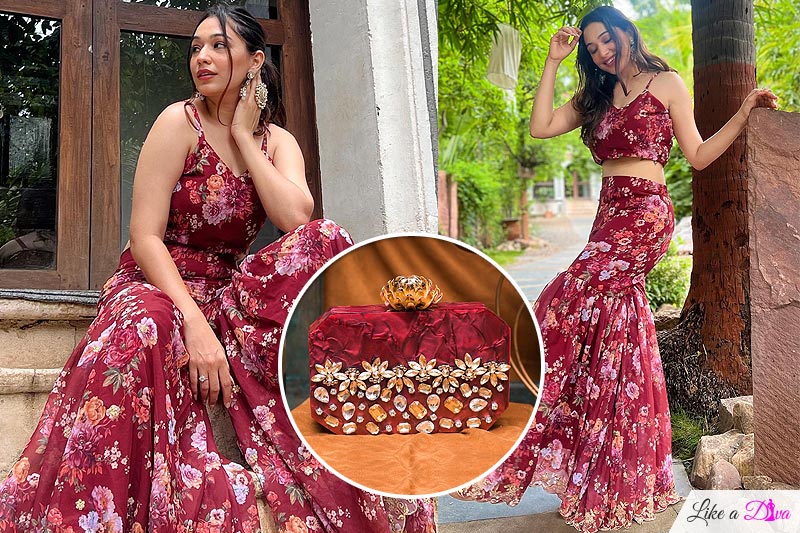 Sharara Style Floral Indo-Western Outfit