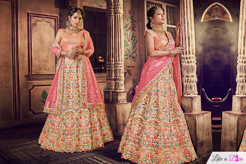 Multi-Coloured Designer Lehengas
