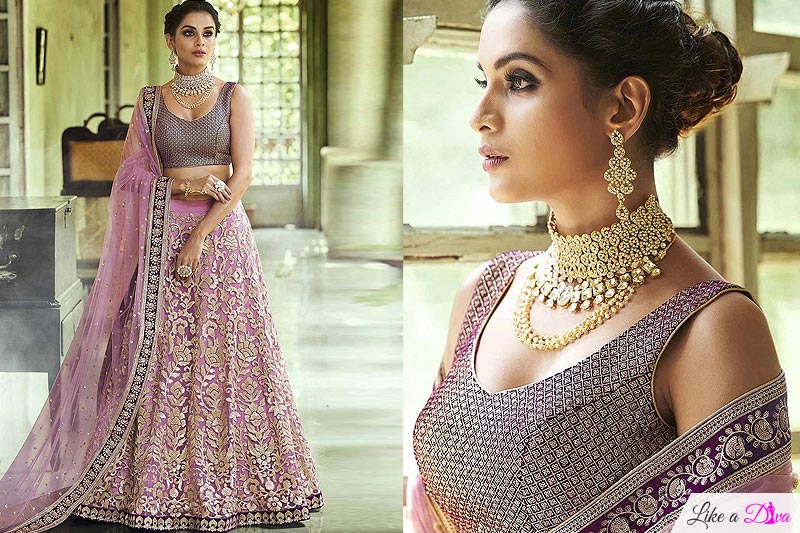 Glorious Designer Lehenga Choli in Mauve