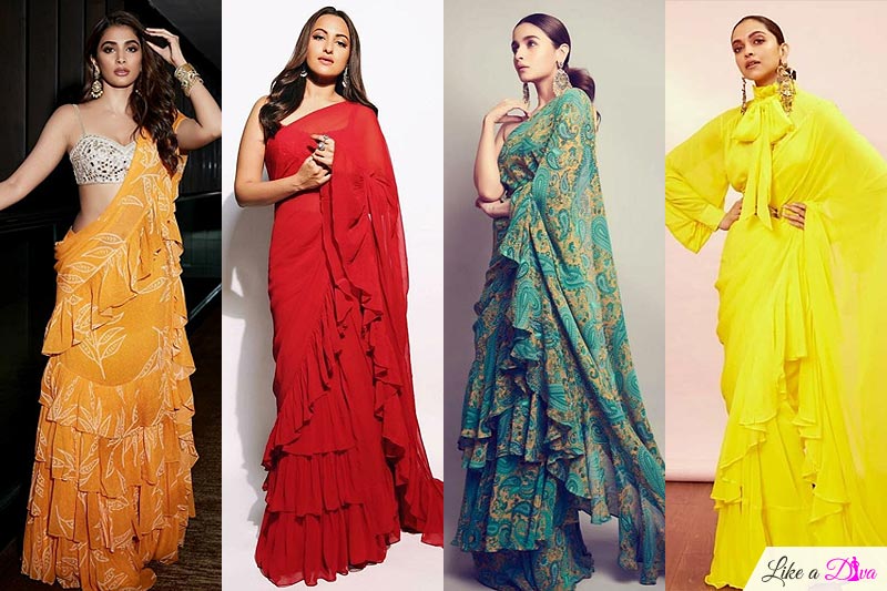 Ruffle Sarees and Lehenga Sets